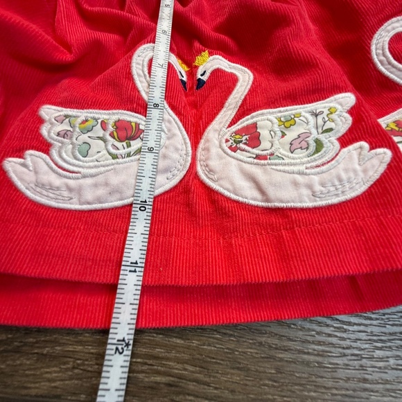 Mini Boden Girls Swan Applique Corduroy Skirt, NWT, Size 5-6, Pull-On, Pinkberry - Picture 7 of 8